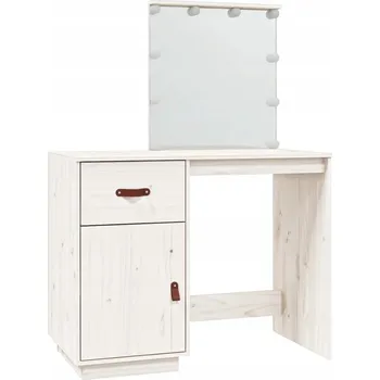Toaletní stolek LED Toaletní Stolek bílá borovice , 95x50x133,5 cm