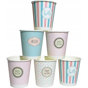 Jednorázové nádobí Papírový kelímek Kram bílý 300 ml, 50 ks