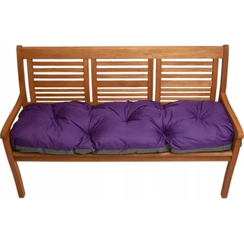 Podsedák Sedák na lavičku 120x60 cm, polštář na zahradní nábytek, tmavě fialová