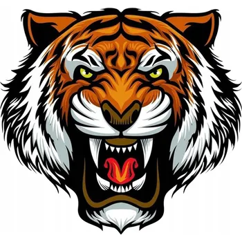 Samolepicí dekorace na vozidlo SAMOLEPKA na auto Zuřivý Tygr TIGER Divoké zvíře Kočka 15,5x14,5 TISK