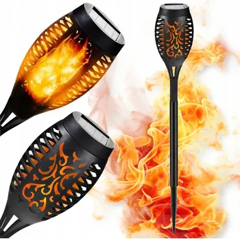 Venkovní osvětlení ZAHRADNÍ BALKONOVÁ LED LAMPA SOLÁRNÍ pochodeň EFEKT OHNĚ PLAMEN