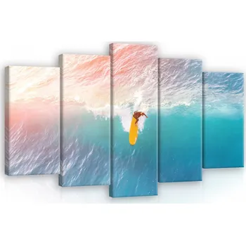 Obraz OBRAZ NA PLÁTNĚ CANVAS 100x60 SURFING VODA VLNY