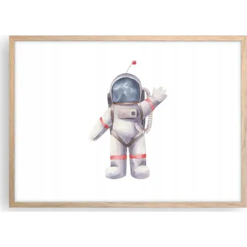 Obraz Plakát v rámu světlý dub obývací pokoj ložnice 70x50 astronaut moderní obraz