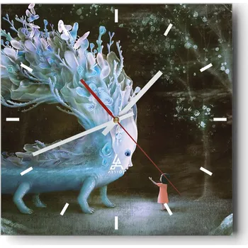 Hodiny Velké nástěnné hodiny 40x40 Abstrakce Skleněné tiché hodiny