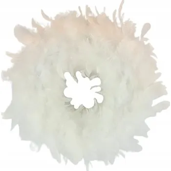 Věnec VĚNEC NA DVEŘE BÍLÝ PEŘOVÝ VĚNEC