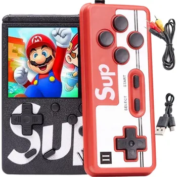 Herní konzole PŘENOSNÁ RETRO HERNÍ KONZOLE DO TV PRO DĚTI 400 KULTURNÍCH HER + OVLADAČ