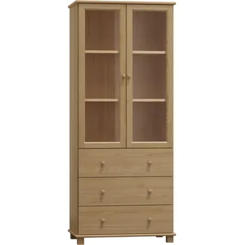 Knihovna Nabytek-dreveny.cz Dřevěná knihovna MB 104 borovice masiv 80x190x42 cm Barevné provedení: Přírodní lakovaná