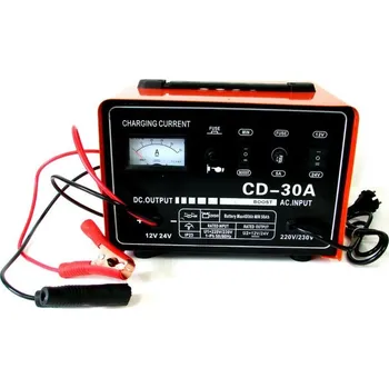 Nabíječka autobaterie Nabíječka 30 A, 12/24 V, plechová