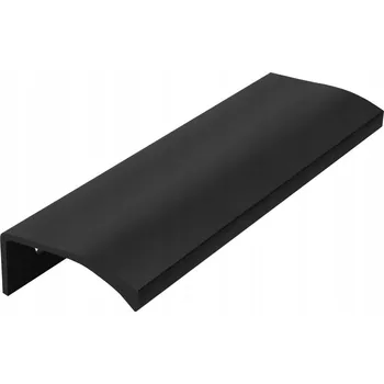 Nábytkové kování Nábytková úchytka hranová 128/160mm, černá matná, pro kuchyňské skříňky a nábytek