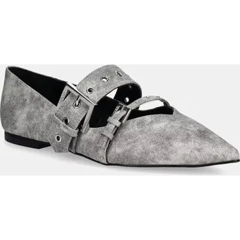 Dámské baleríny Kožené baleríny HUGO Maridia šedá barva, 50536406 50536406.060 90X, EUR 40