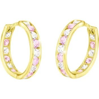 Náušnice Leru Zlaté náušnice kruhy celokamenové 15mm