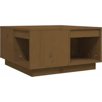 Konferenční stolek Konferenční stolek dřevěný masiv borovice 60x61x32,5 cm, medově hnědý