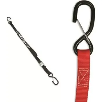Upínací popruh A Upínací kurty s háky - přepravní popruhy ACERBIS TIE DOWNS délka 200 cm, šířka 2,5 cm, barva červená - pár (doplňky pro motocykl, popruhy)