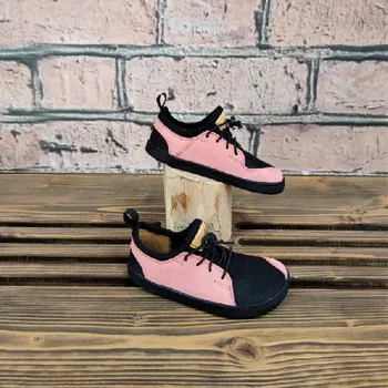 Dívčí polobotky Barefoot Pegres BF53 - teniska růžová (misková podrážka), Pegres Velikost: 28