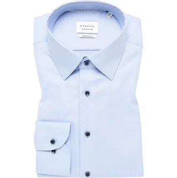 Pánská košile Košile Eterna Modern Fit Dynamic cotton modrá velikost: 38, délka rukávu: dlouhý rukáv