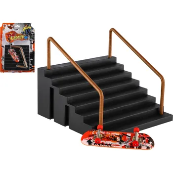 Gadget Skateboard prstový plast 9cm se schůdky a zábradlím