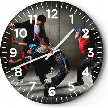 Hodiny Kuchyňské nástěnné hodiny 30x30 Moderní tanec Skleněné hodiny Tichý obývací pokoj