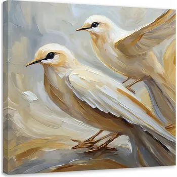 Obraz OBRAZ DO LOŽNICE Ptáci jako malovaní NA PLÁTNĚ 40x40