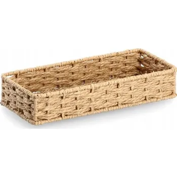 Úložný box ORGANIZÉR NA STŮL PAPÍROVÝ NA PROPISKY PLETENÝ KANCELÁŘSKÝ BOX