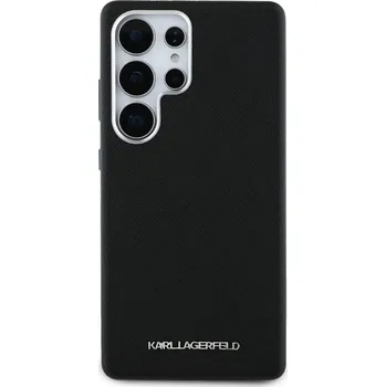 Pouzdro na mobilní telefon Karl Lagerfeld PU Saffiano Metal Logo and Frame Zadní Kryt pro Samsung Galaxy S25 Ultra Black