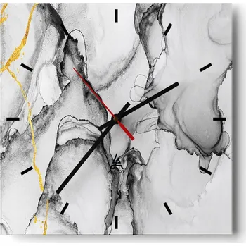 Hodiny Velké nástěnné hodiny 40x40 Abstrakce Skleněné tiché hodiny