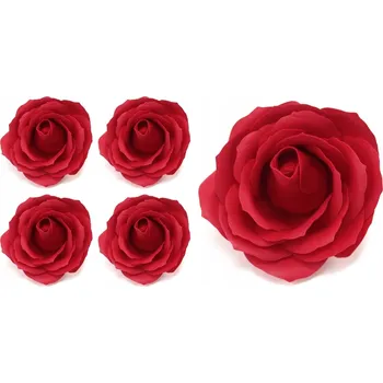 umělá květina 5 ČERVENÝCH MYDLOVÝCH RŮŽÍ jako dárek do kytice dárek