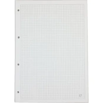 A4 100 listů bílý velký Blok do pořadače s mřížkou (čtverečky) Interdruk
