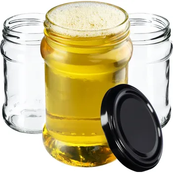 Sklenice 20x ZAVAŘOVACÍ SKLENICE 315ml + ŠROUBOVACÍ VÍČKO FI66 NA ZAVAŘENINY džem