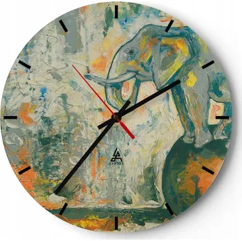 Hodiny Nástěnné hodiny do kuchyně 30x30 Abstrakce Skleněné hodiny do obýváku Tiché
