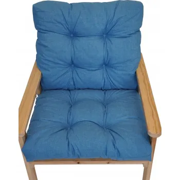 Podsedák Polštář na zahradní křeslo s nízkým opěradlem - látka tyrkysový melír