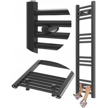 Radiátor Koupelnový radiátor na vodu Granitan 271 W 300 x 1000 mm černý