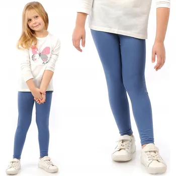 Dívčí legíny LAEMI dětské legíny dlouhé klasické bavlna modré velikost 104