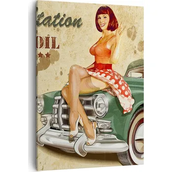 Obraz Obraz na plátně do obýváku ložnice 50x70 silnice 66 obrazy na zeď canvas