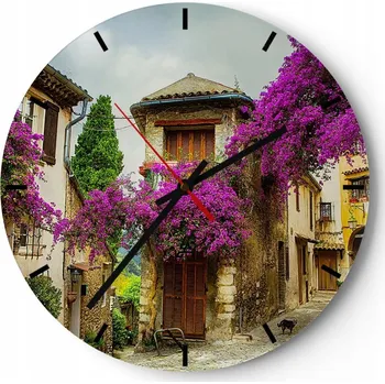 Hodiny Nástěnné hodiny do kuchyně 30x30 Krajina Skleněné hodiny do obýváku Tiché