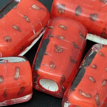 Korálek CZ Korálek vinutý glasmetalBEADS 25/13mm oranžová