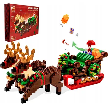 ostatní stavebnice STAVEBNICE ŚWIĄTECZNE SOB Z SANIAMI JSOU IDEÁLNÍ JAKO DÁREK A MAJÍ 2000 DÍLKŮ