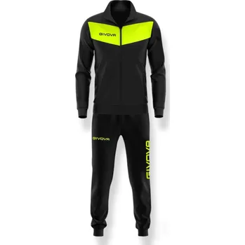 Souprava GIVOVA VISA FLUO, barva 1019 černá - zářivě žlutá, velikost M