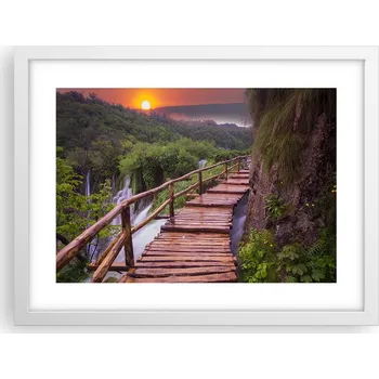 Obraz Obraz plakát v bílém rámu do obýváku 40x30 krajina foto na zeď