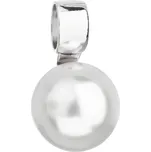 Stříbrný přívěsek s bílou Preciosa perlou 34212.1