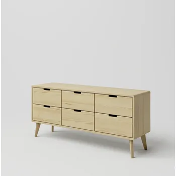 Komoda Nabytek-dreveny.cz Moderní dřevěná komoda DT SCANDIA 17 borovice masiv Barevné provedení: Přírodní lakovaná
