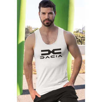 Pánské tílko Pánské tílko s logem Dacia Barva: Bíla, Velikost: 2XL