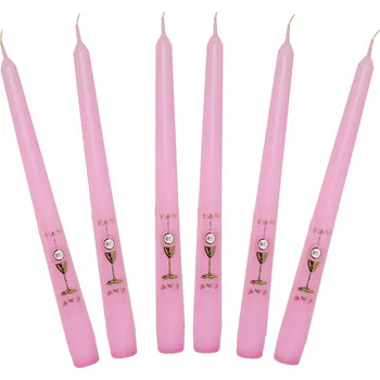 Svíčka Stolní svíčka dekorace pro První svaté přijímání 6 ks