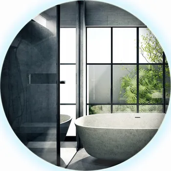 Zrcadlo Stylové LED Zrcadlo na make-up, toaletní podsvícené kulaté 60 cm Glamour