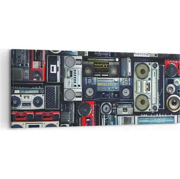 Obraz Obraz na plátně do obýváku ložnice 120x50 magnetofon foto obrazy na zeď
