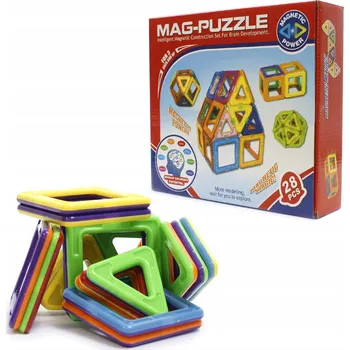 ostatní stavebnice 3D MAGNETICKÉ STAVEBNICE stavební puzzle 28 dílků