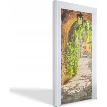 Fototapeta Ozdobná maskovací nálepka na dveře, skříň, nábytek - Kouzelná ulička 85x205 cm