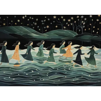 Plakát Plakát Noční průvod bez rámu 42 x 29,7 cm