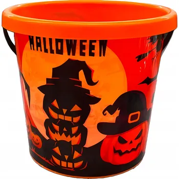 Party dekorace KYBLÍK NÁDOBA NA SLADKOSTI BONBÓNY DÝNĚ HALLOWEEN DEKORACE KOTLÍK