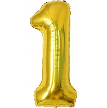 Balónek FÓLIOVÝ BALÓNEK ČÍSLICE 1, 100 CM (40 PALCŮ) - NAROZENINY
