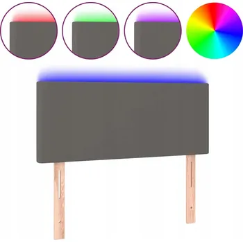 LED záhlaví šedé 100x78 cm